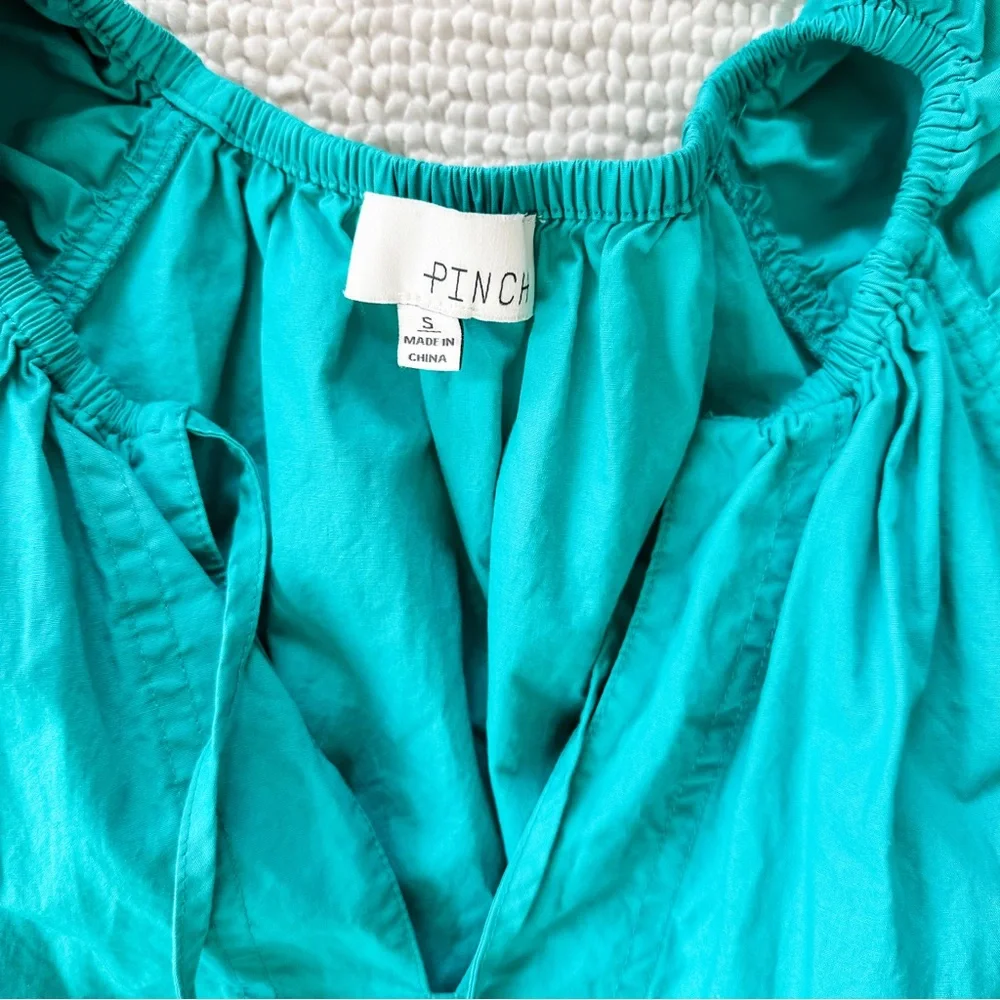Pinch Teal Dress with Ruffle Sleeves - Size Small - Picture 2 of 2